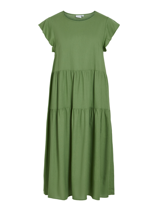 VISUMMER LINEN Dress - Oil Green